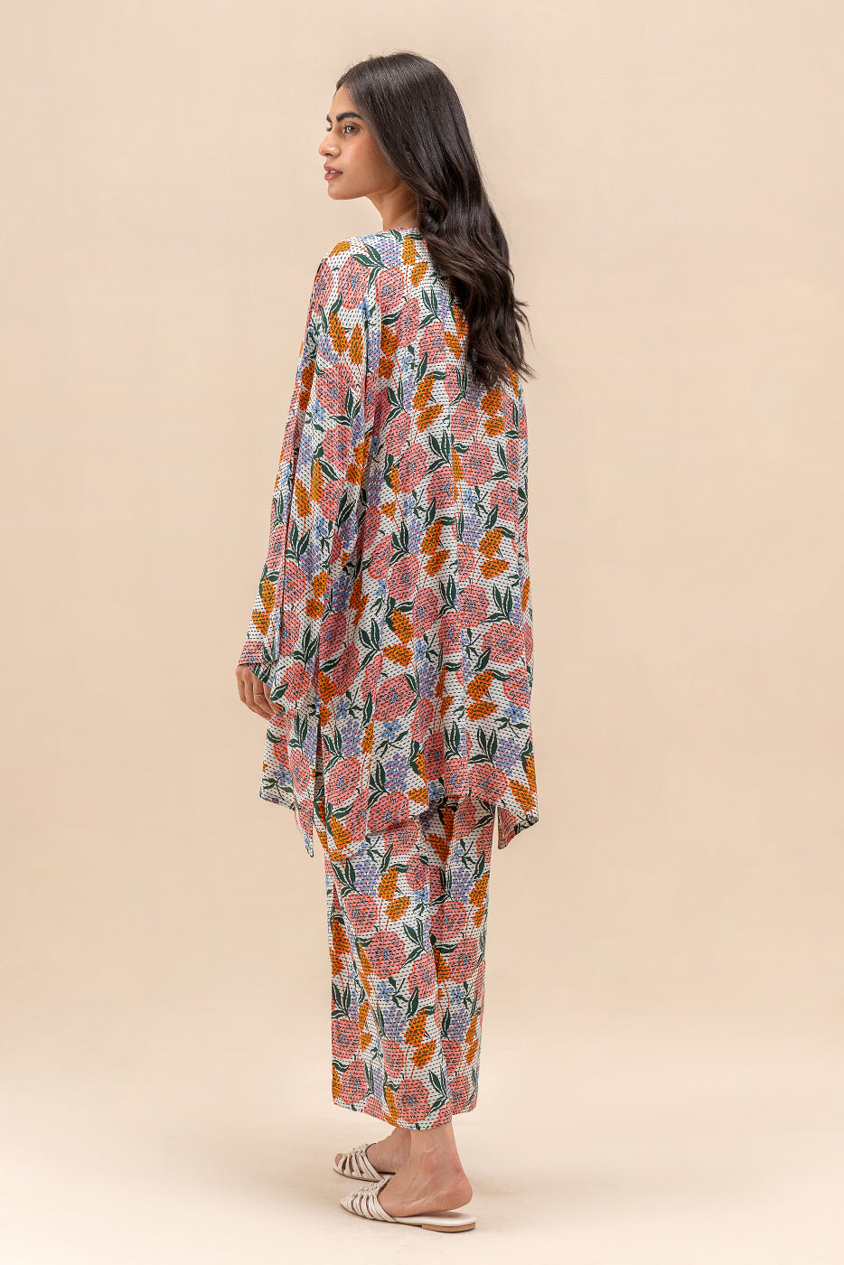 2 PIECE PRINTED VISCOSE SUIT (PRET)