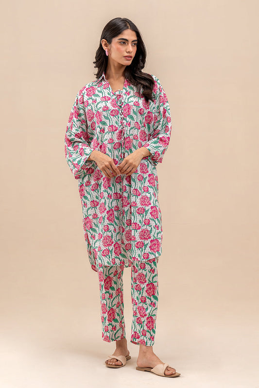 2 PIECE PRINTED VISCOSE SUIT (PRET)