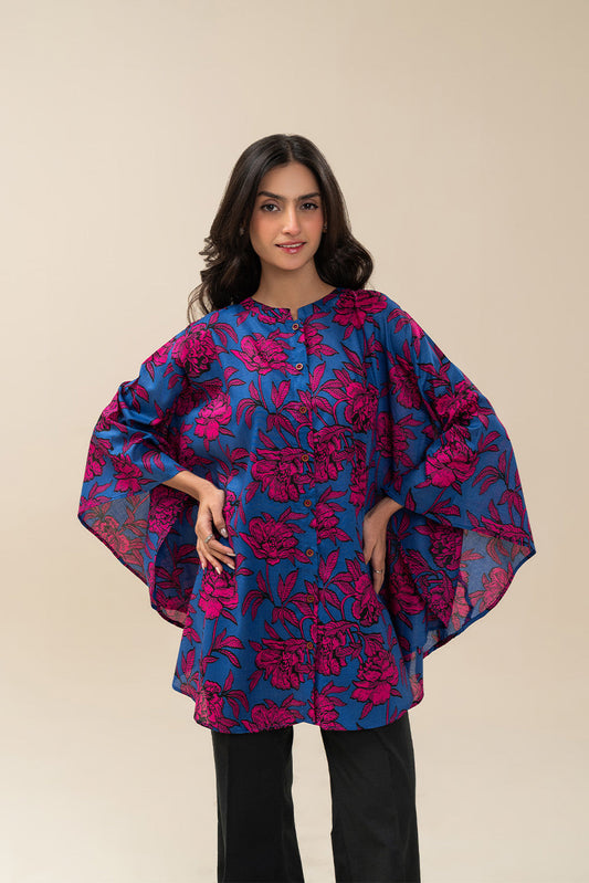 PRINTED COTTON VISCOSE SHIRT (PRET)