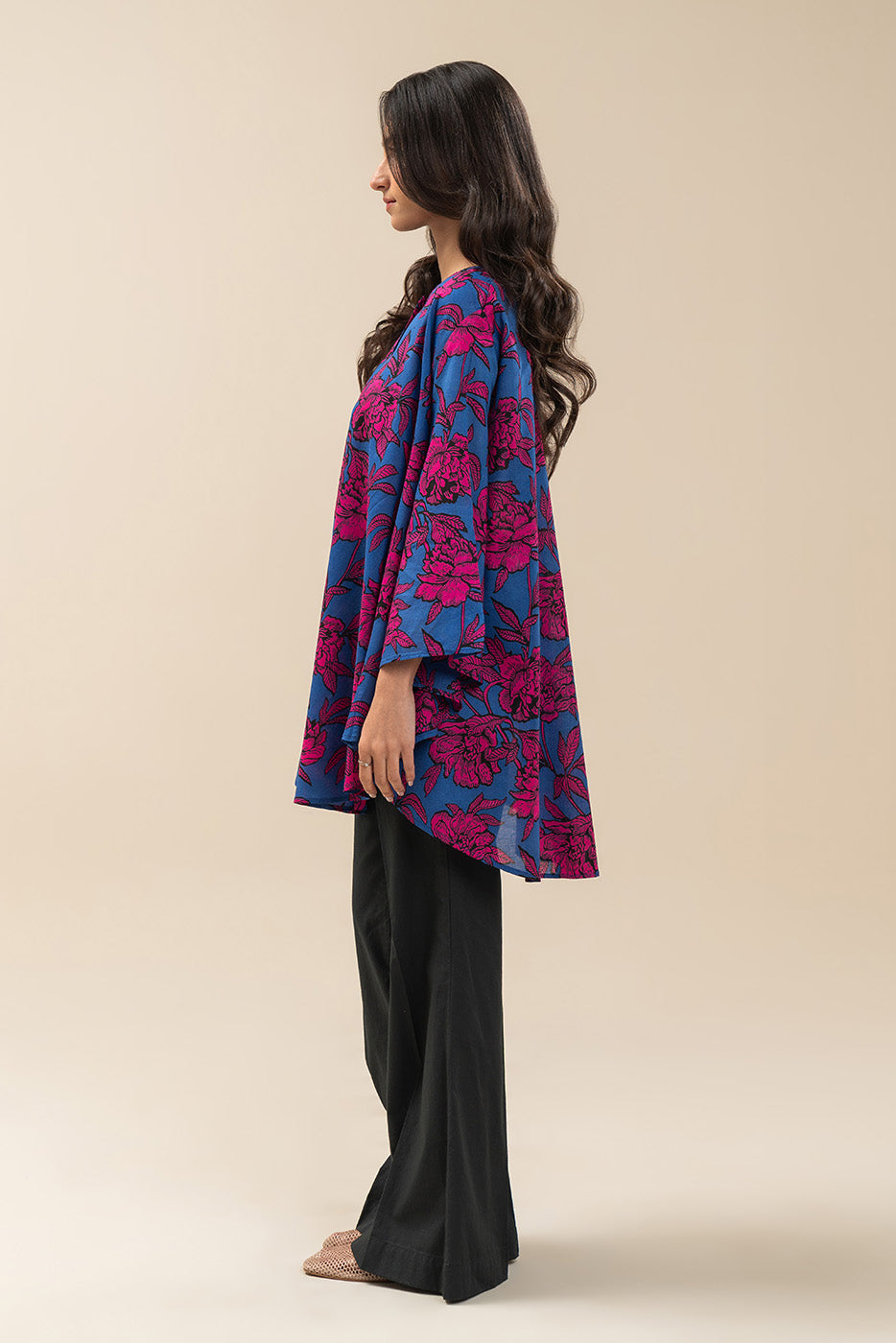 PRINTED COTTON VISCOSE SHIRT (PRET)