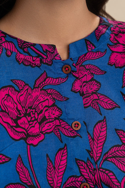 PRINTED COTTON VISCOSE SHIRT (PRET)