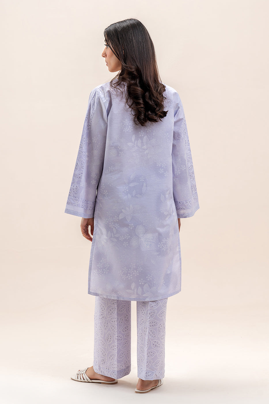 2 PIECE PRINTED LAWN SUIT-LILAC HAZE (UNSTITCHED)