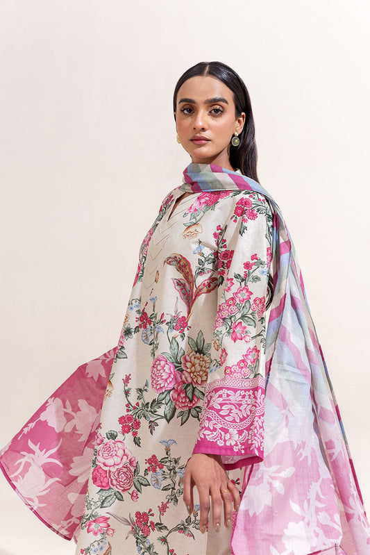 3 PIECE PRINTED LAWN SUIT-RAPTURE ROSE (UNSTITCHED)