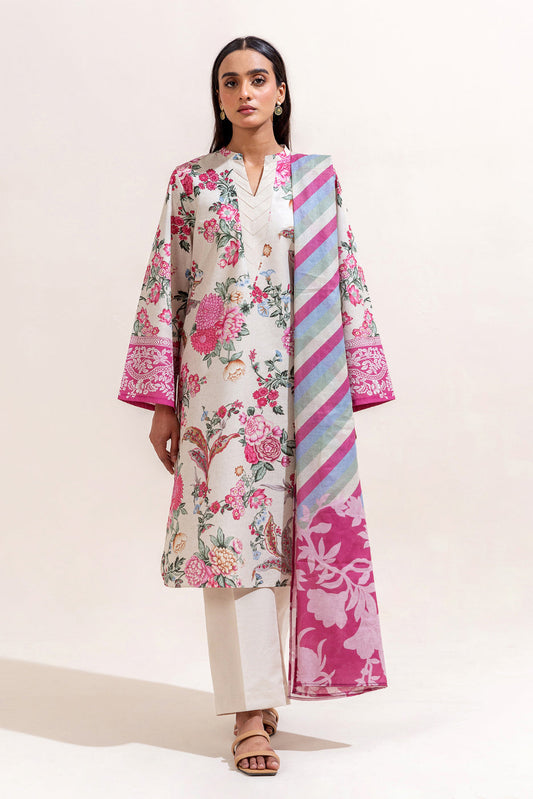 3 PIECE PRINTED LAWN SUIT-RAPTURE ROSE (UNSTITCHED)