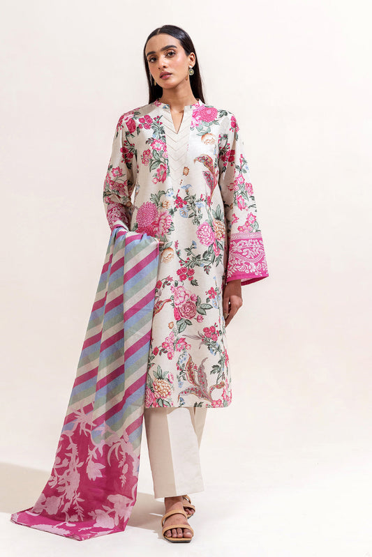 3 PIECE PRINTED LAWN SUIT-RAPTURE ROSE (UNSTITCHED)