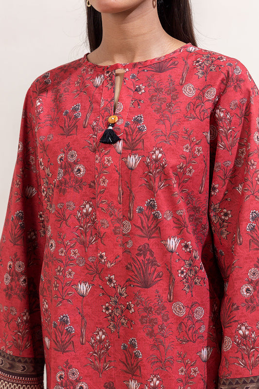 3 PIECE PRINTED LAWN SUIT-ROUGE BUNCH (UNSTITCHED)