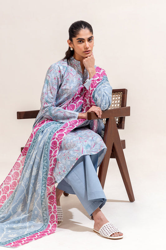 3 PIECE PRINTED LAWN SUIT-SPRING FEST (UNSTITCHED)