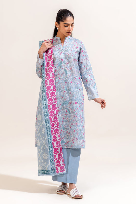 3 PIECE PRINTED LAWN SUIT-SPRING FEST (UNSTITCHED)