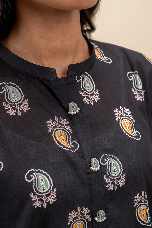 3 PIECE PRINTED LAWN SUIT-ONYX TRIBE (UNSTITCHED)