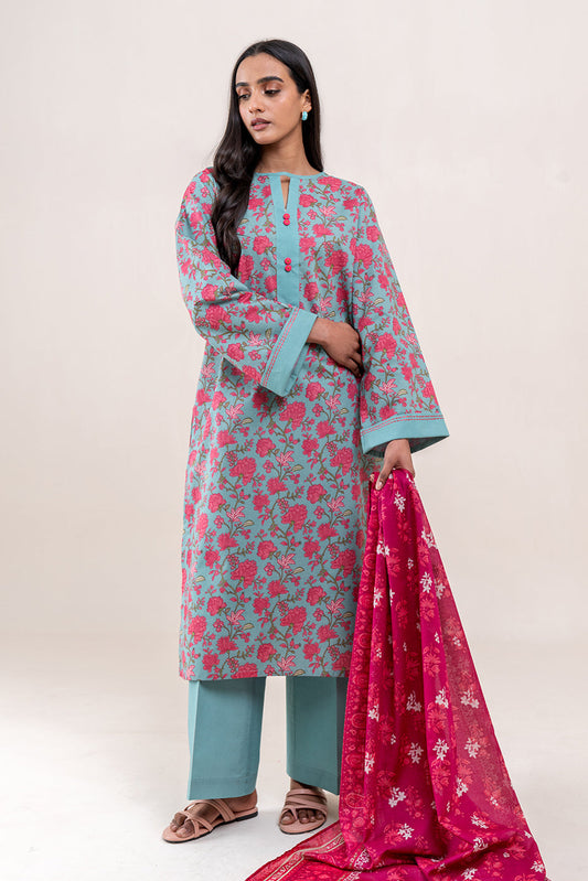 3 PIECE PRINTED LAWN SUIT-SAPPHIRE BLOOM (UNSTITCHED)