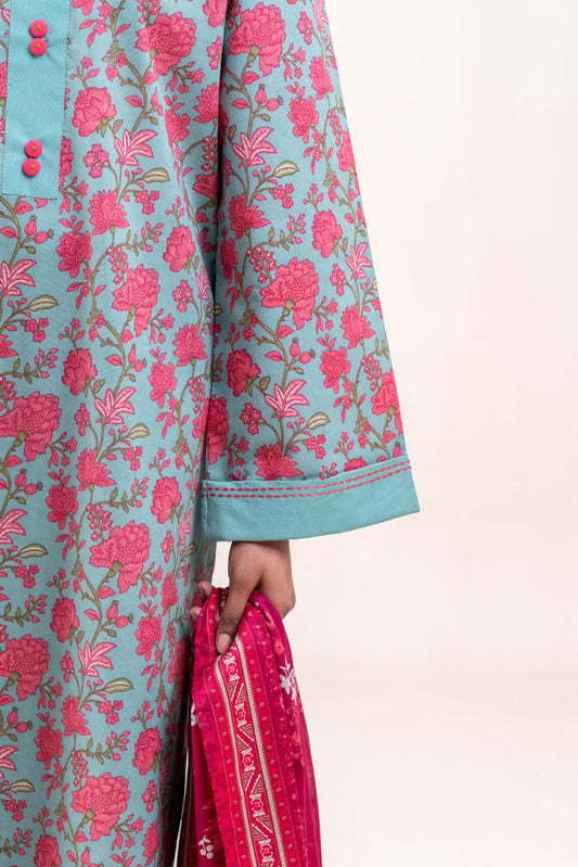 3 PIECE PRINTED LAWN SUIT-SAPPHIRE BLOOM (UNSTITCHED)