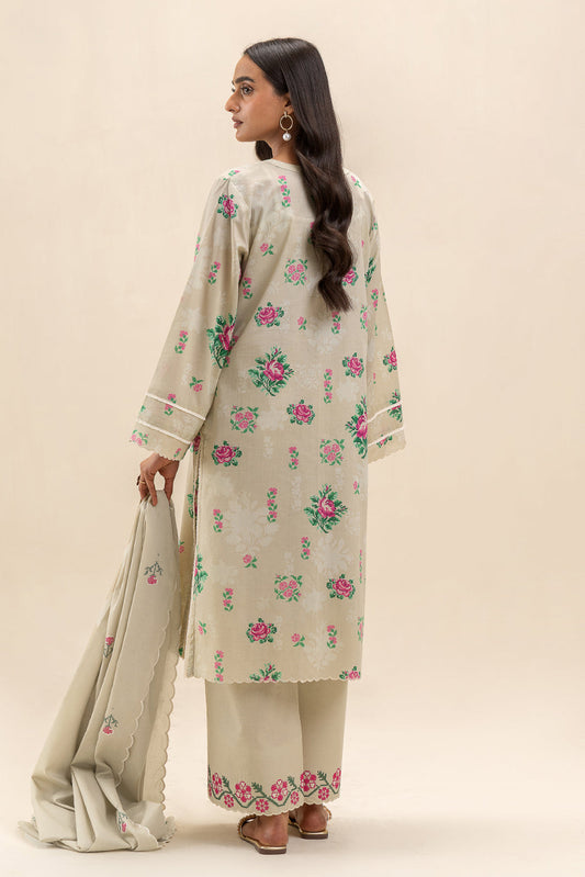 3 PIECE EMBROIDERED LAWN SUIT-ROSACEA MESH (UNSTITCHED)