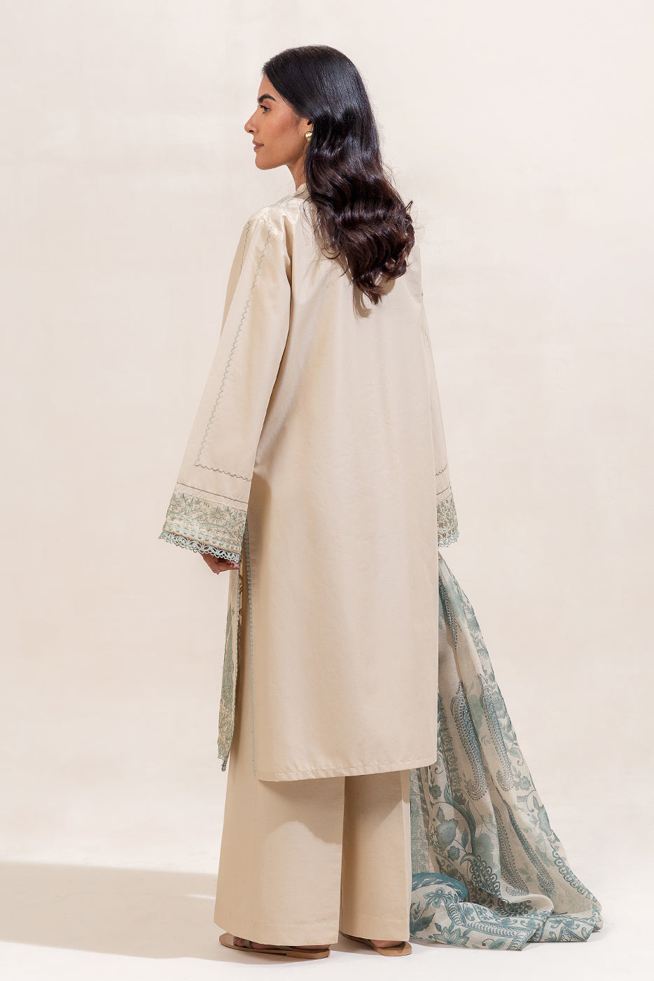 3 PIECE EMBROIDERED LAWN SUIT-BEIGE HAVEN (UNSTITCHED)