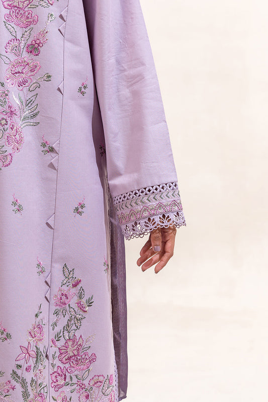 3 PIECE EMBROIDERED LAWN SUIT-LAVENDER GLARE (UNSTITCHED)