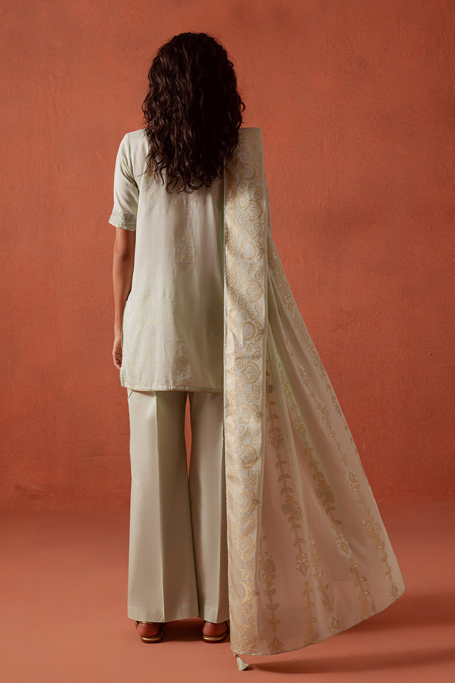 3 PIECE EMBROIDERED LUREX JACQUARAD  SUIT-SERENE GLAM (UNSTITCHED)