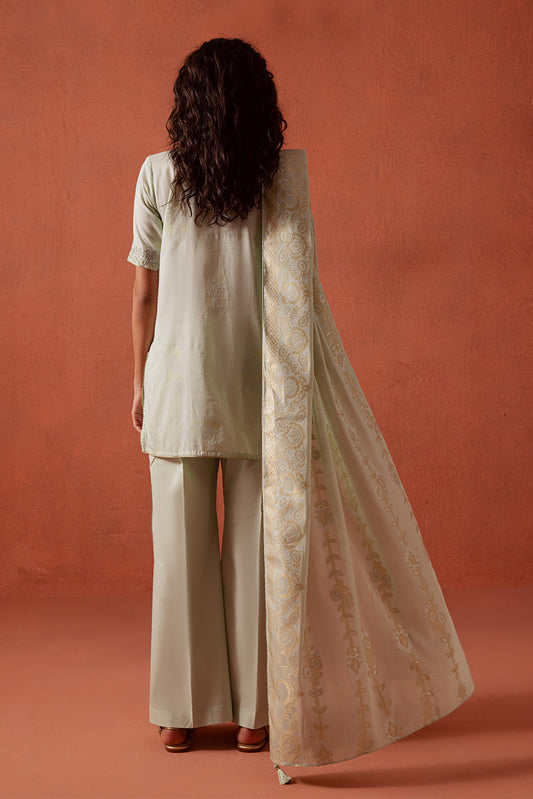 3 PIECE EMBROIDERED LUREX JACQUARAD  SUIT-SERENE GLAM (UNSTITCHED)