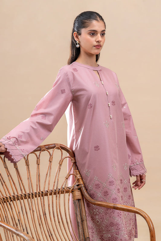 2 PIECE EMBROIDERED LAWN SUIT-CARMINE BLISS (UNSTITCHED)