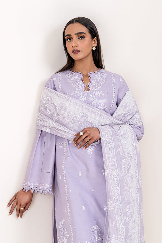 2 PIECE EMBROIDERED LAWN SUIT-THISTLE HUE (UNSTITCHED)