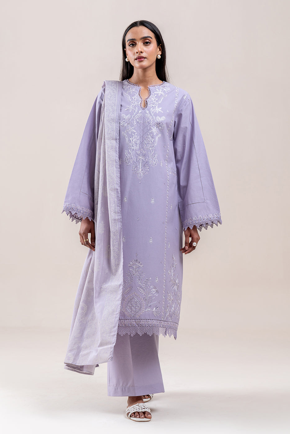 2 PIECE EMBROIDERED LAWN SUIT-THISTLE HUE (UNSTITCHED)