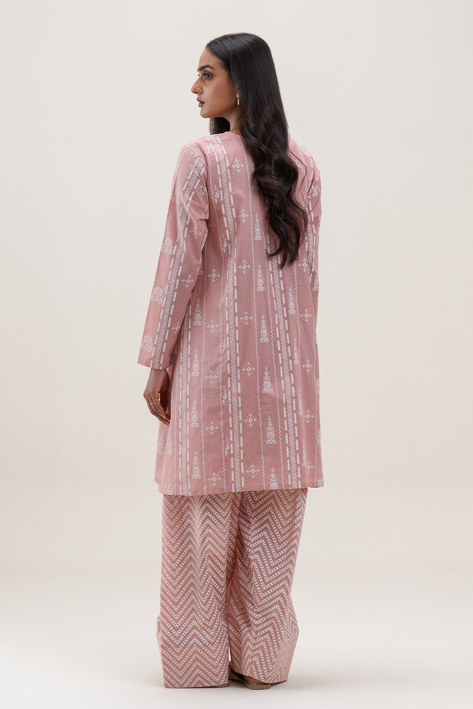 2 PIECE PRINTED LAWN SUIT-ROSY AFFAIR (UNSTITCHED)
