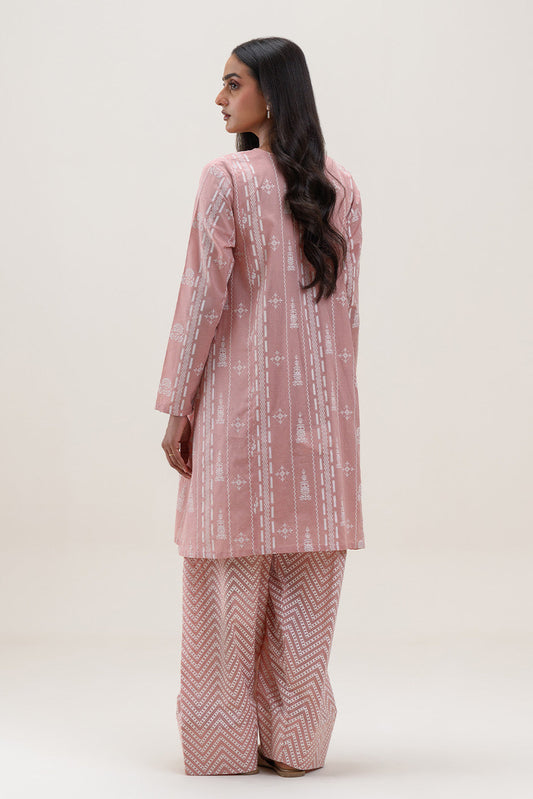 2 PIECE PRINTED LAWN SUIT-ROSY AFFAIR (UNSTITCHED)