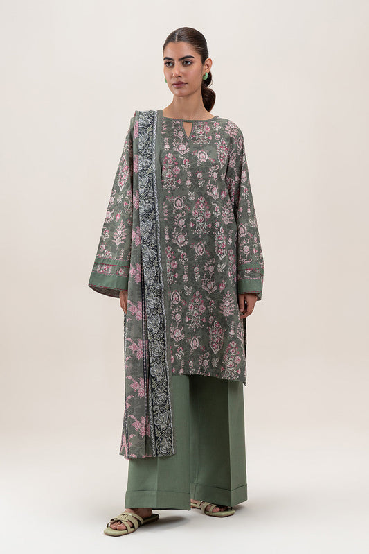 2 PIECE PRINTED LAWN SUIT-COTTAGE SAGE (UNSTITCHED)