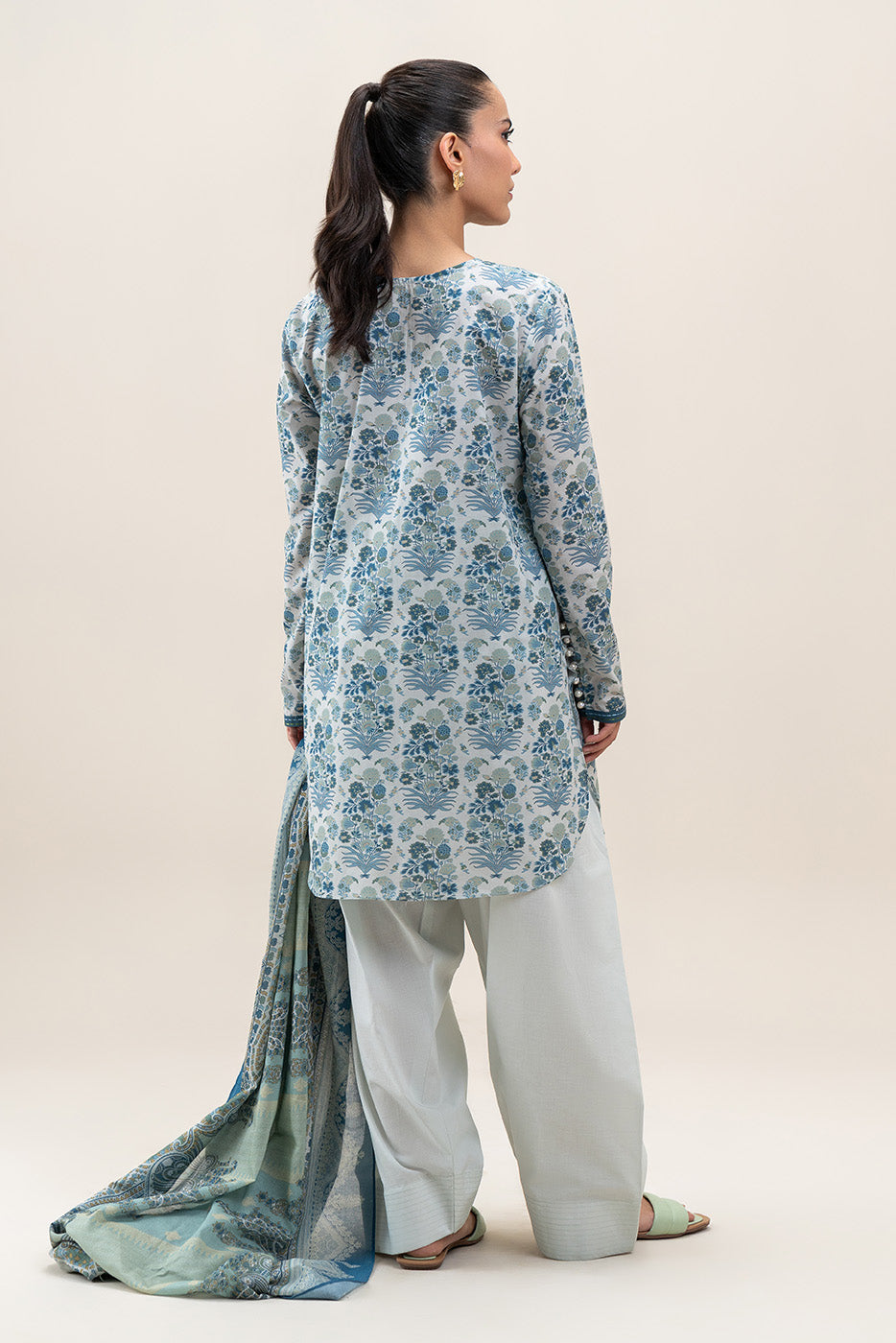 2 PIECE PRINTED LAWN SUIT-PERSIAN VERDANT (UNSTITCHED)