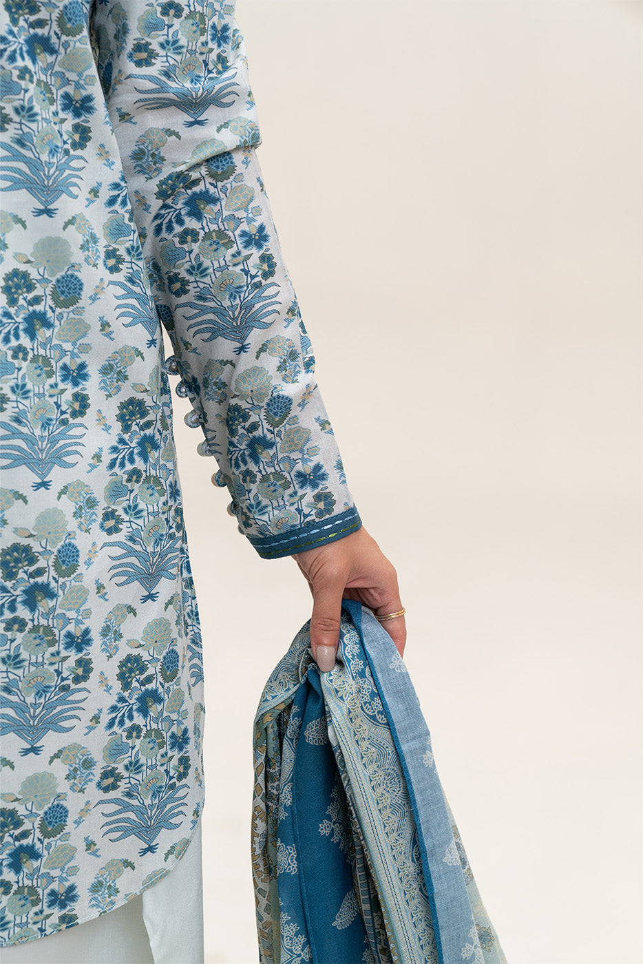 2 PIECE PRINTED LAWN SUIT-PERSIAN VERDANT (UNSTITCHED)