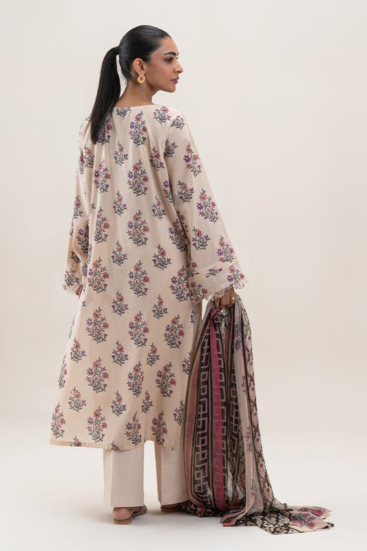 2 PIECE EMBROIDERED LAWN SUIT-IVORY AURA (UNSTITCHED)