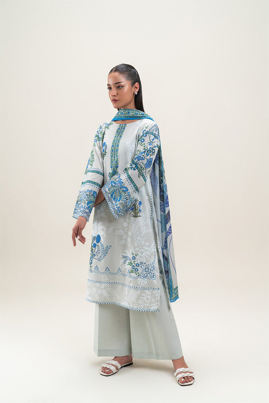 3 PIECE PRINTED LAWN SUIT-ARCTIC MYSTERY (UNSTITCHED)