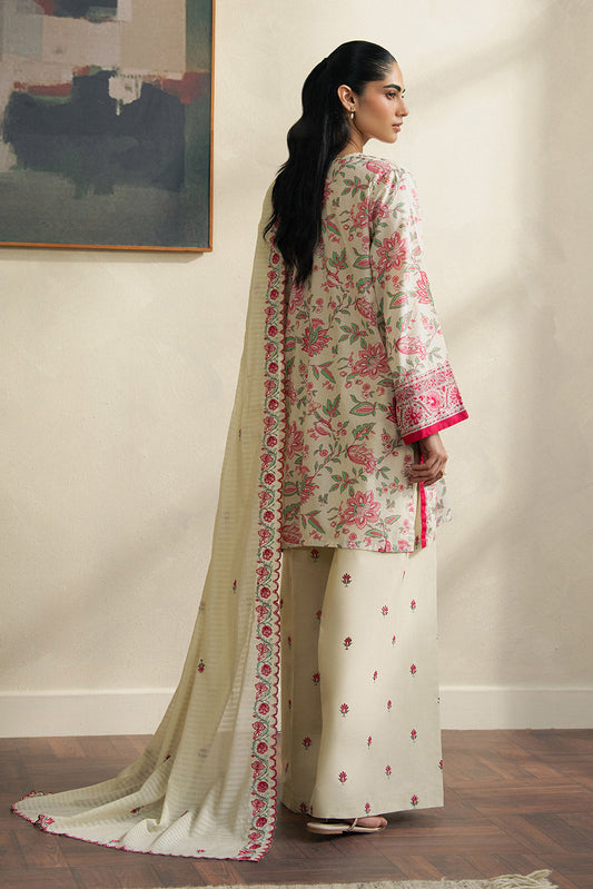 3 PIECE EMBROIDERED LAWN LAWN SUIT-JACOBEAN FANTASY (UNSTITCHED)