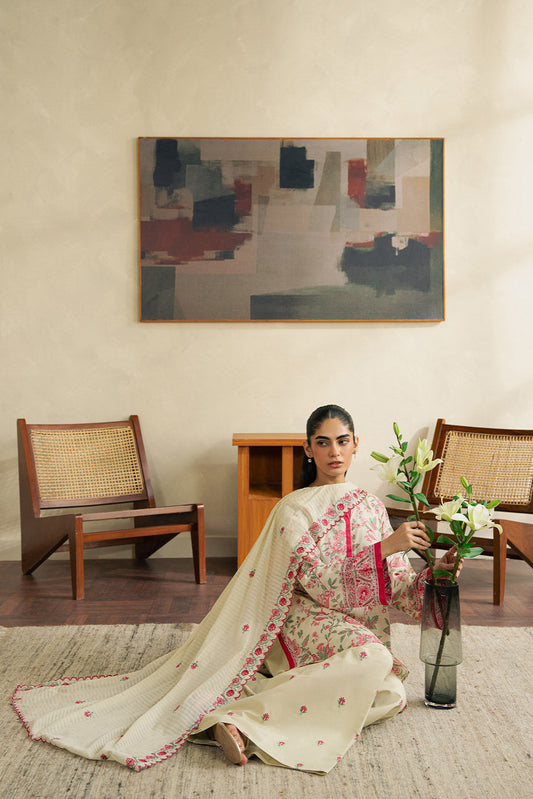 3 PIECE EMBROIDERED LAWN LAWN SUIT-JACOBEAN FANTASY (UNSTITCHED)