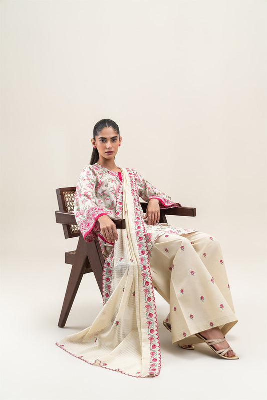 3 PIECE EMBROIDERED LAWN LAWN SUIT-JACOBEAN FANTASY (UNSTITCHED)