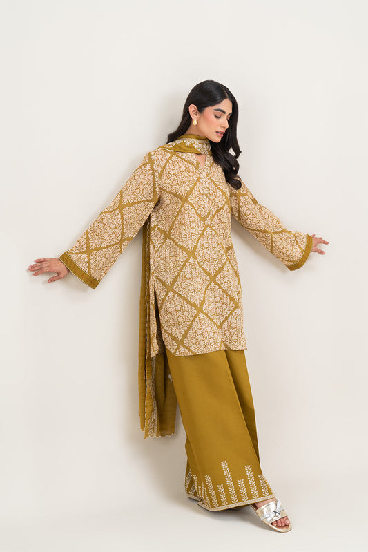 3 PIECE EMBROIDERED LAWN LAWN SUIT-MEDALLION HINT (UNSTITCHED)