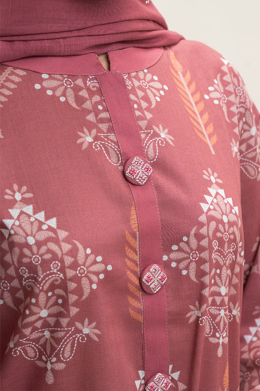 3 PIECE EMBROIDERED LAWN LAWN SUIT-CORAL GLAM (UNSTITCHED)