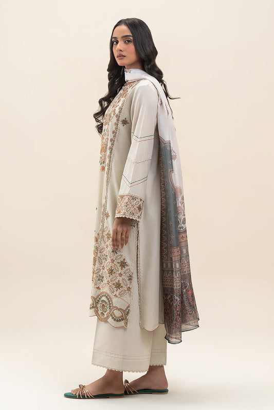 3 PIECE EMBROIDERED LAWN SUIT-ORNATE GEM (UNSTITCHED)