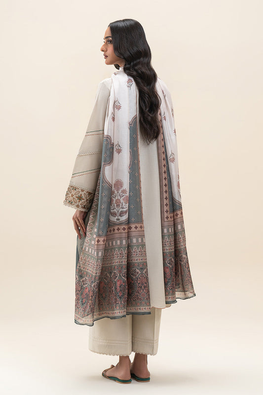 3 PIECE EMBROIDERED LAWN SUIT-ORNATE GEM (UNSTITCHED)