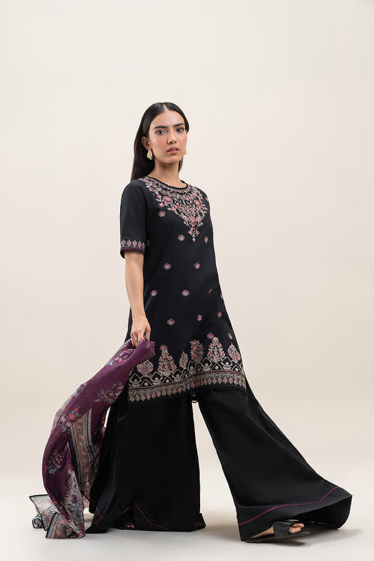 3 PIECE EMBROIDERED LAWN SUIT-RAVEN VOGUE (UNSTITCHED)