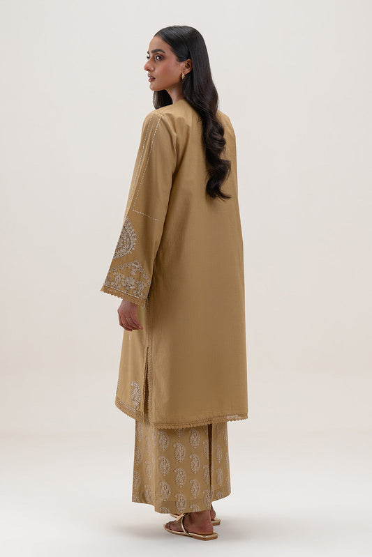 2 PIECE EMBROIDERED LAWN SUIT-AMBER GLOW (UNSTITCHED)