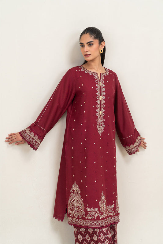 2 PIECE EMBROIDERED LAWN LAWN SUIT-GARNET VERVE (UNSTITCHED)