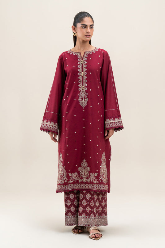 2 PIECE EMBROIDERED LAWN LAWN SUIT-GARNET VERVE (UNSTITCHED)
