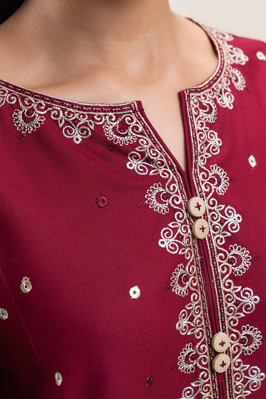 2 PIECE EMBROIDERED LAWN LAWN SUIT-GARNET VERVE (UNSTITCHED)