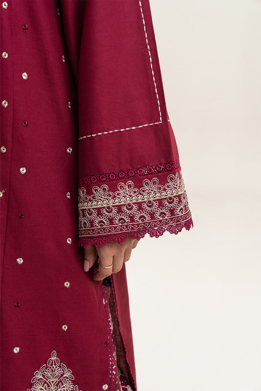 2 PIECE EMBROIDERED LAWN LAWN SUIT-GARNET VERVE (UNSTITCHED)
