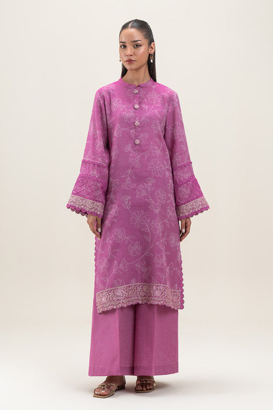 2 PIECE EMBROIDERED YAN DYED JACQUARD SUIT-COSMOS PINK (UNSTITCHED)