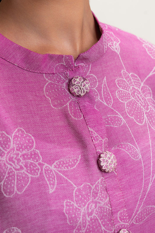 2 PIECE EMBROIDERED YAN DYED JACQUARD SUIT-COSMOS PINK (UNSTITCHED)