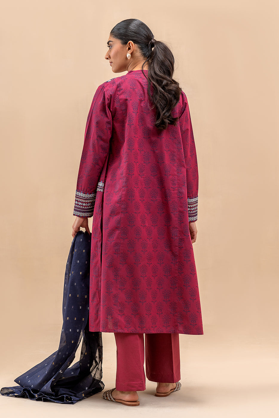 2 PIECE EMBROIDERED JACQUARD SUIT-CRIMSON VERVE (UNSTITCHED)