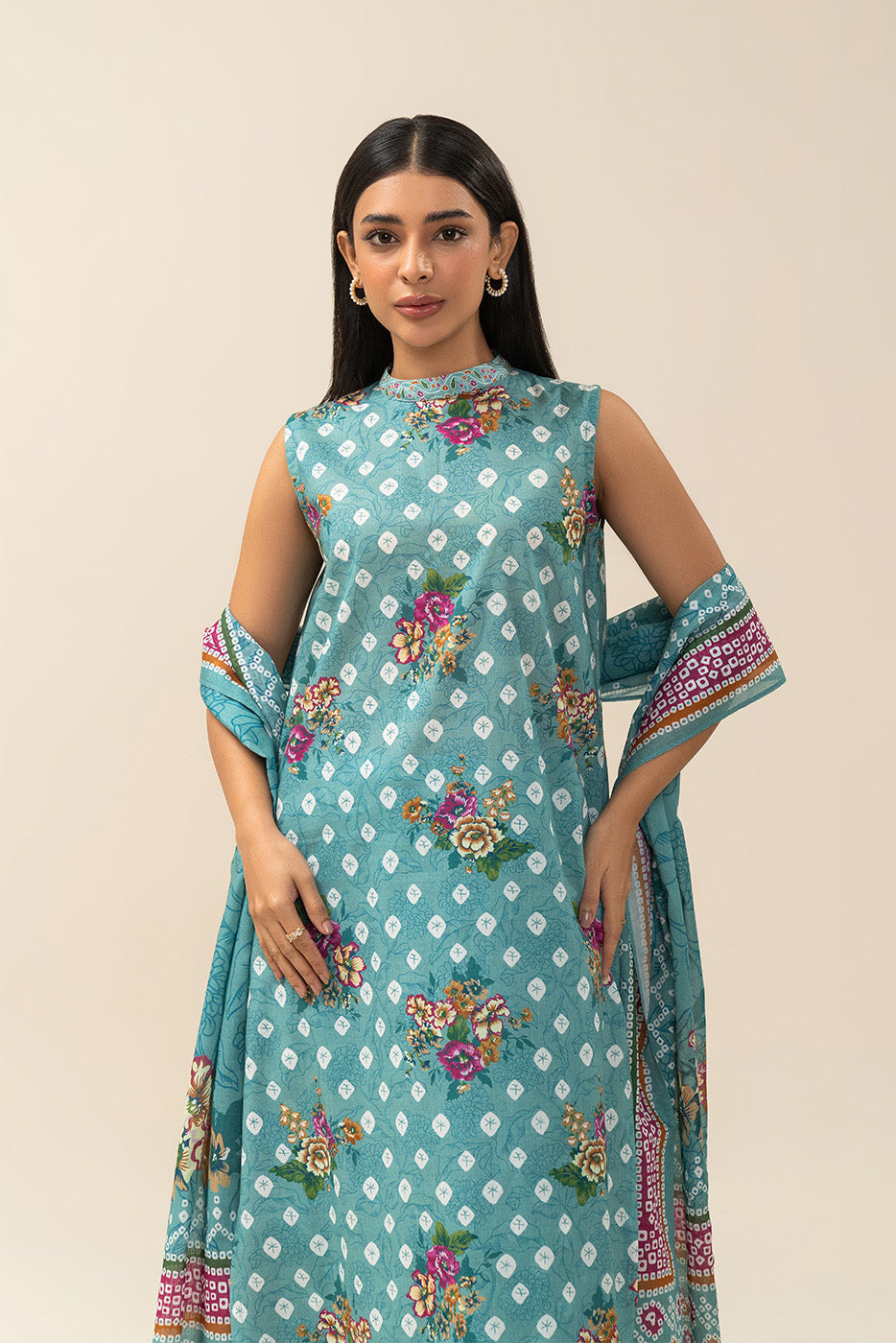 3 PIECE PRINTED LAWN SUIT-TRADITION’S TOUCH (UNSTITCHED)