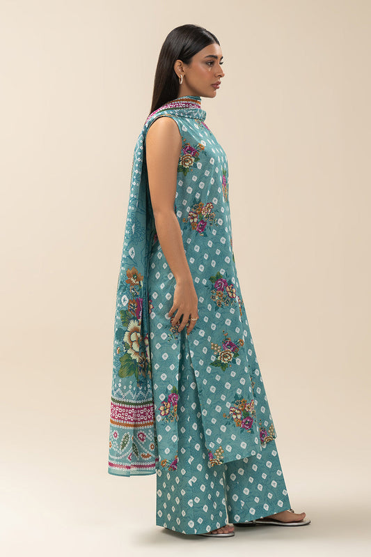 3 PIECE PRINTED LAWN SUIT-TRADITION’S TOUCH (UNSTITCHED)