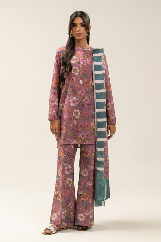 3 PIECE PRINTED LAWN SUIT-CASHMERE GARDEN (UNSTITCHED)