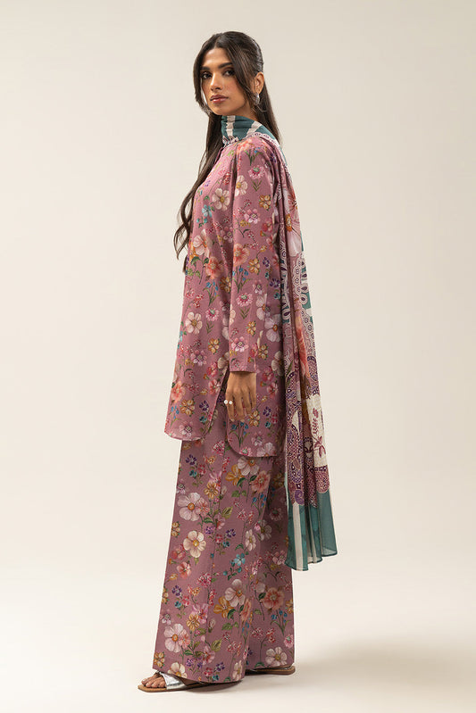 3 PIECE PRINTED LAWN SUIT-CASHMERE GARDEN (UNSTITCHED)